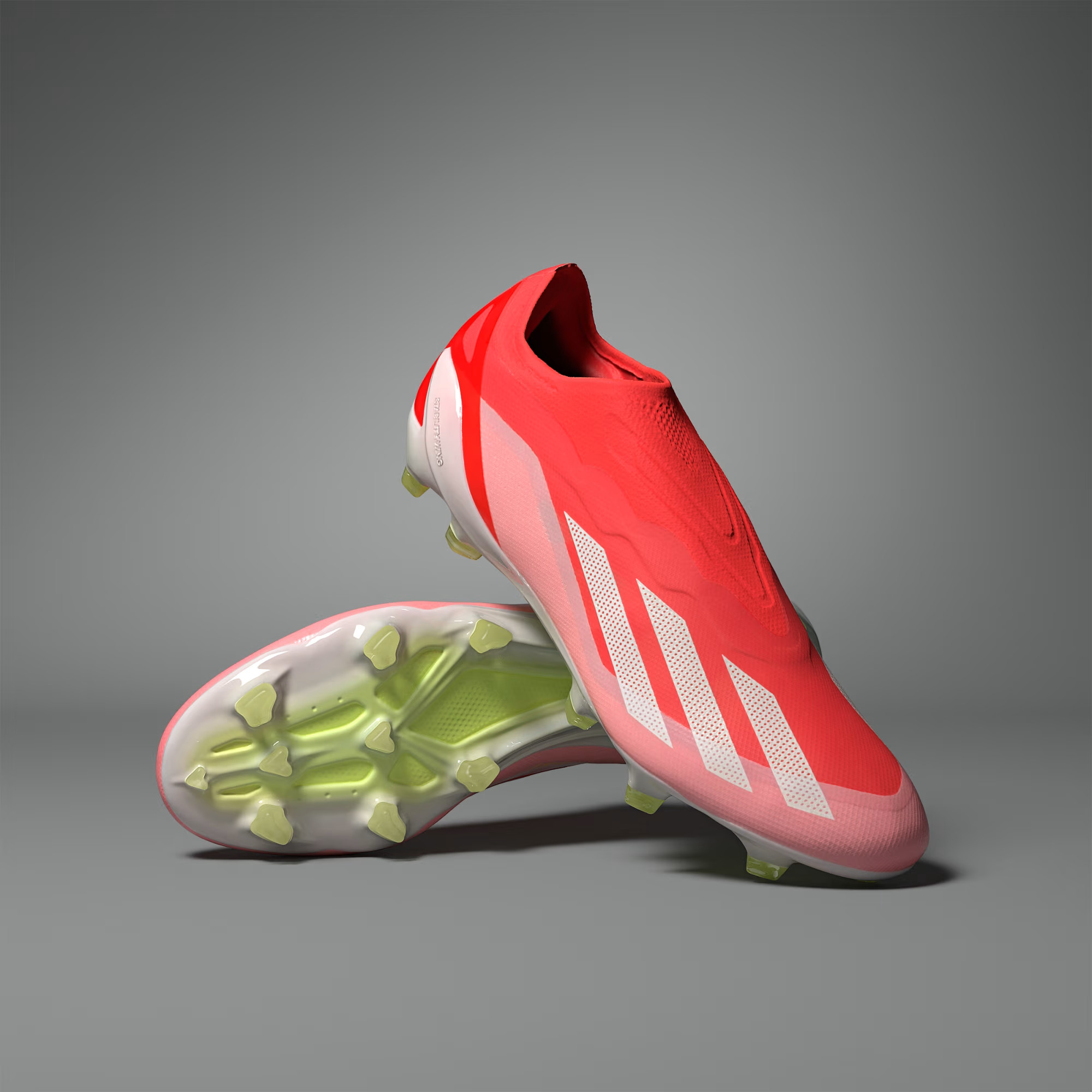 adidas X voetbalschoenen zonder veters Citrus Energy pack Fel rood Wit Voetbal schoenen.eu