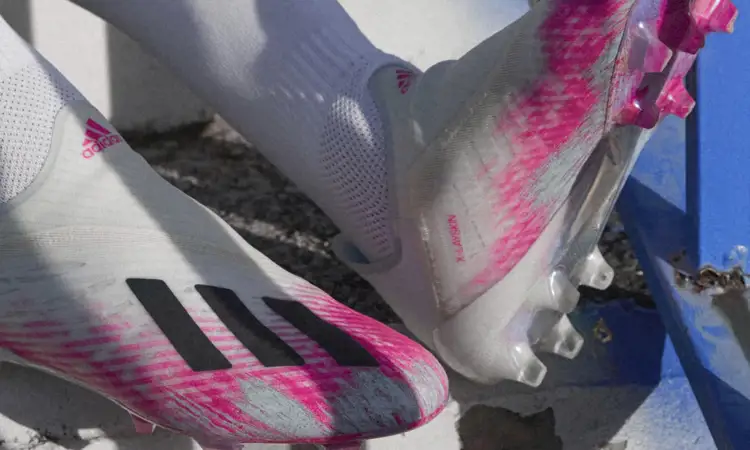 Wit/roze adidas X19 voetbalschoenen Uniforia pack