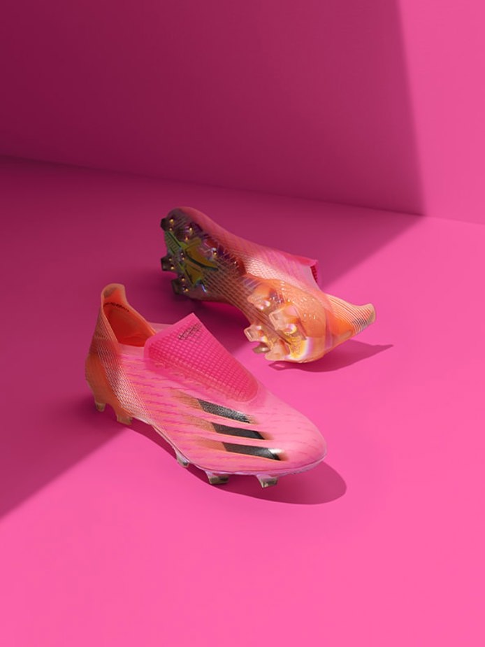Roze adidas X Ghosted voetbalschoenen