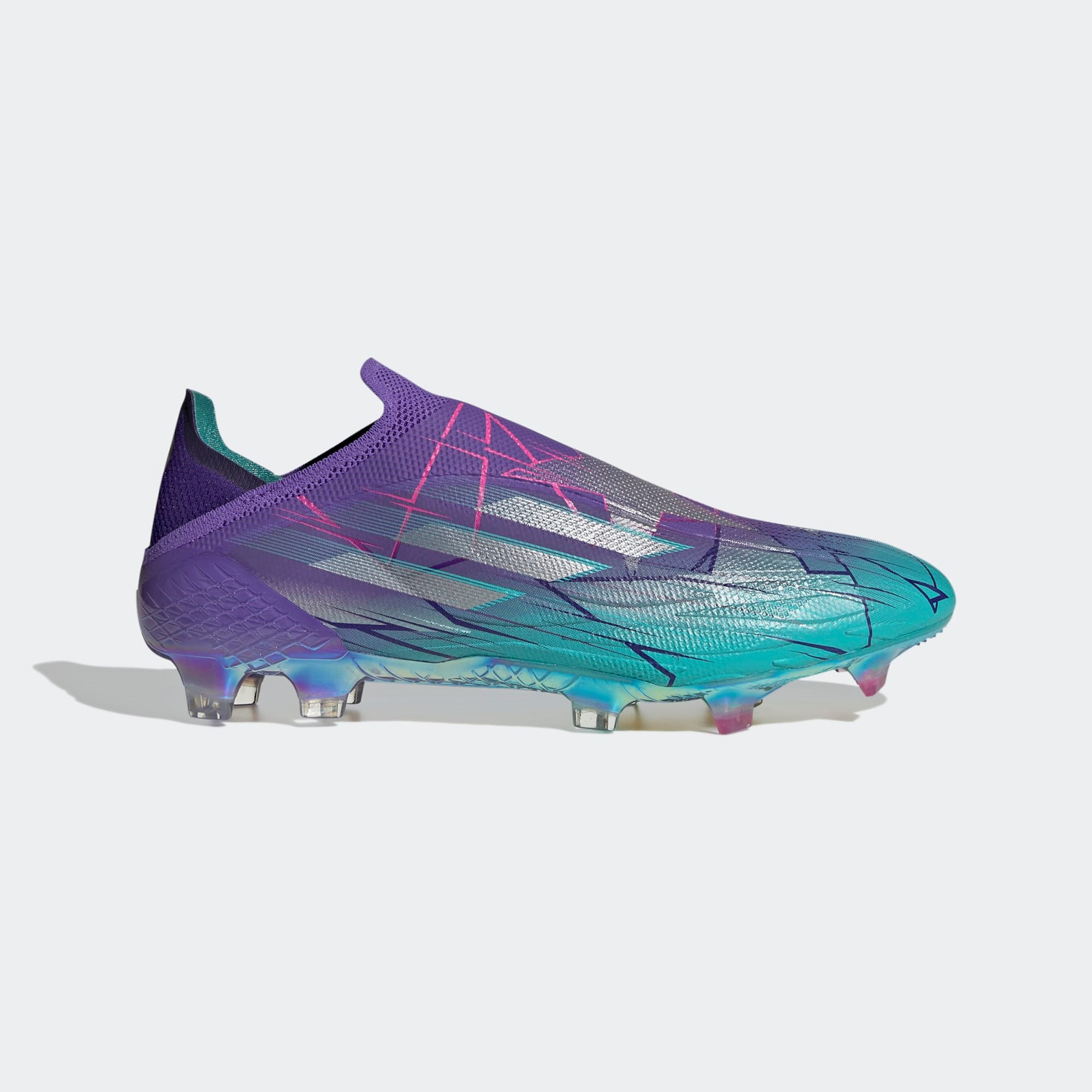Paars/mint/ roze adidas X Speedflow voetbalschoenen Champions Code