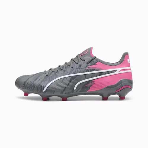 Puma King Ultimate voetbalschoenen Rush pack - Antraciet grijs/Fuchsia roze